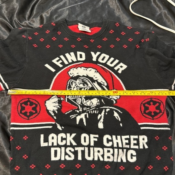 Star Wars Unisex Darth Vader I Find Your Lack of Cheer Disturbing Sweater S - Picture 5 of 7